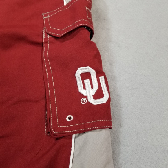 Oklahoma Sooners OU Swim Shorts Trunks Size XXL Red Gray Pocket GIII - Picture 2 of 9